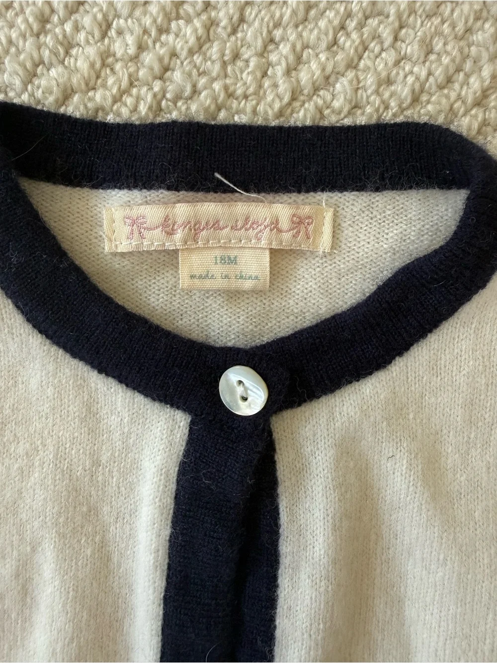 Konges Alette Bow Cardigan Cashmere 18M
